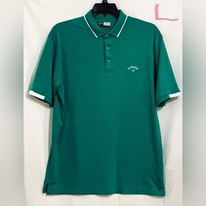 MENS GREEN & WHITE CALLAWAY GOLF ⛳️ POLO
